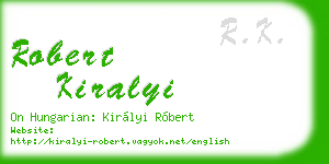 robert kiralyi business card